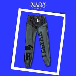 Telfar Multi-Fabric Paneled Jeans/Sweats